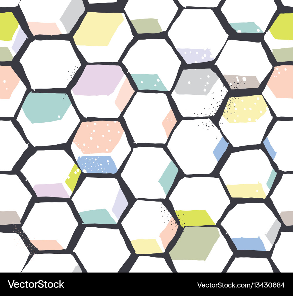 Doodle hearts seamless pattern Royalty Free Vector Image