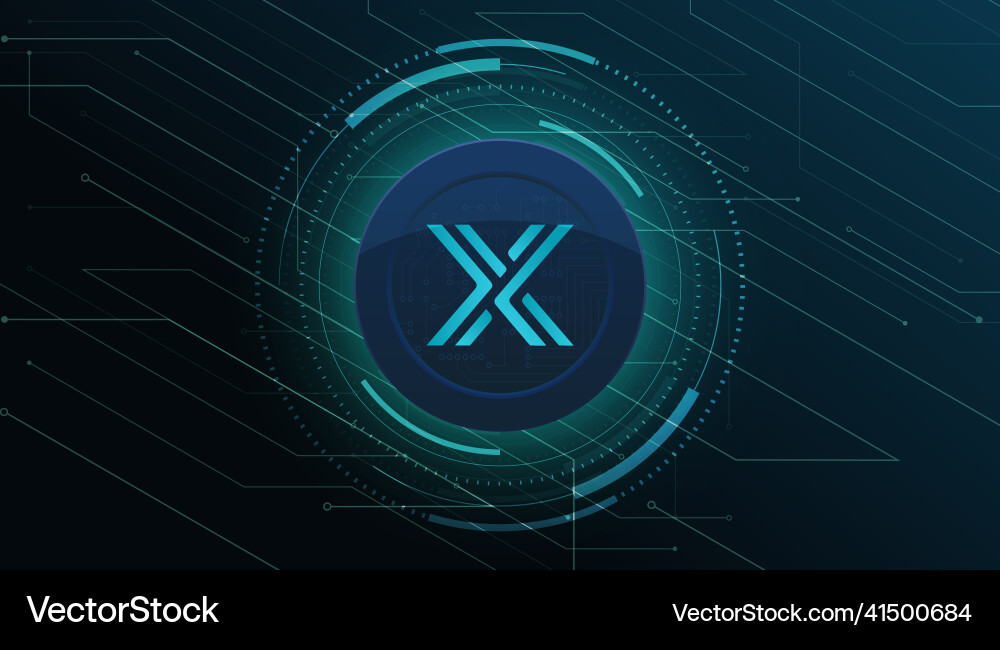 Imx crypto currency coin cryptocurrency concept Vector Image