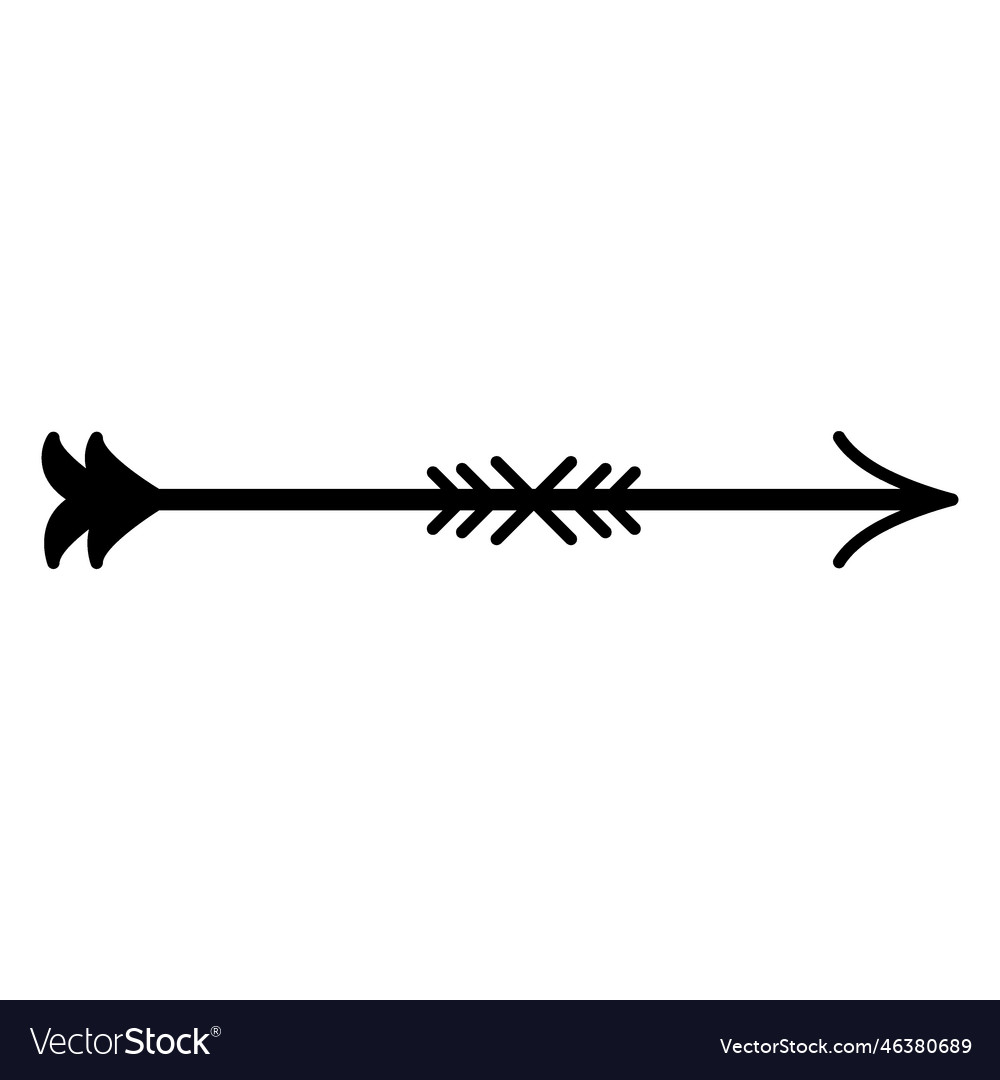 Black arrow lines cresting design Royalty Free Vector Image