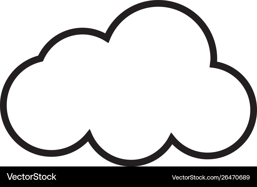 Cloud template Royalty Free Vector Image - VectorStock