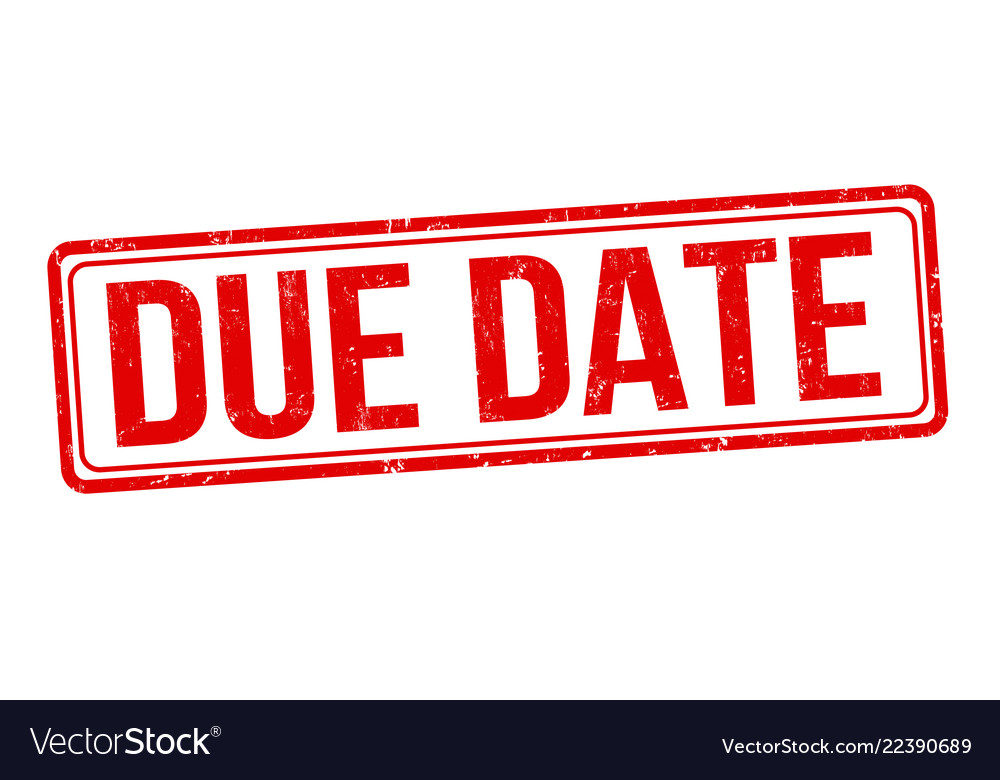 Due date sign or stamp Royalty Free Vector Image