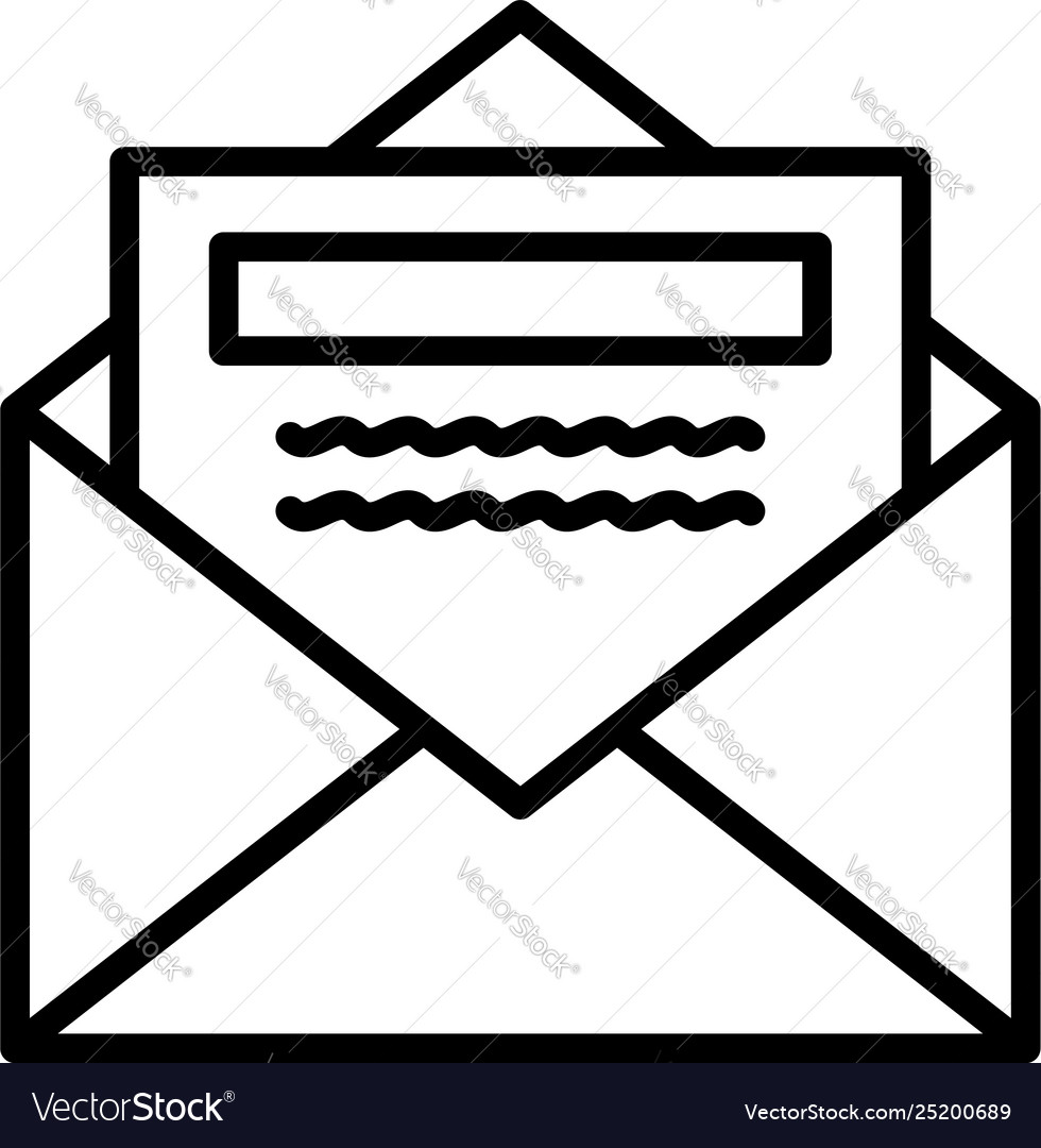 Envelope catalog icon outline style Royalty Free Vector