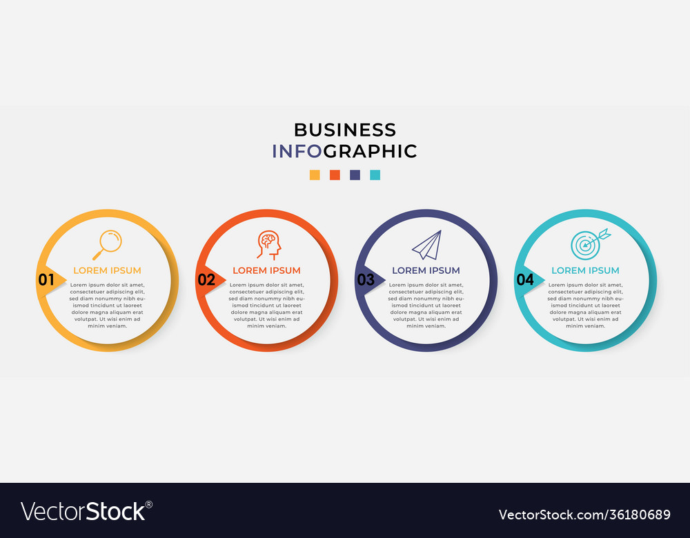 Minimal business infographic template timeline Vector Image