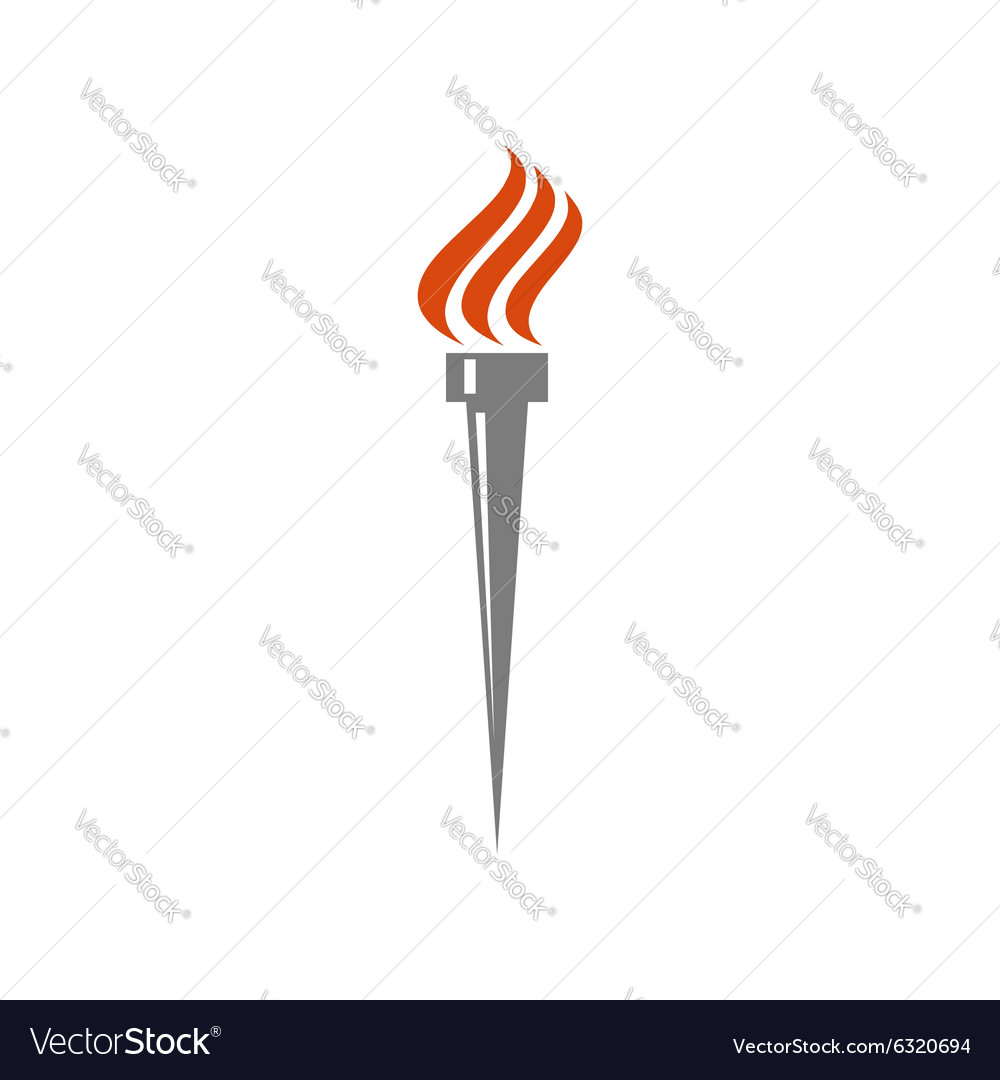 Isolated torch logo or icon mockup design element Vector Image