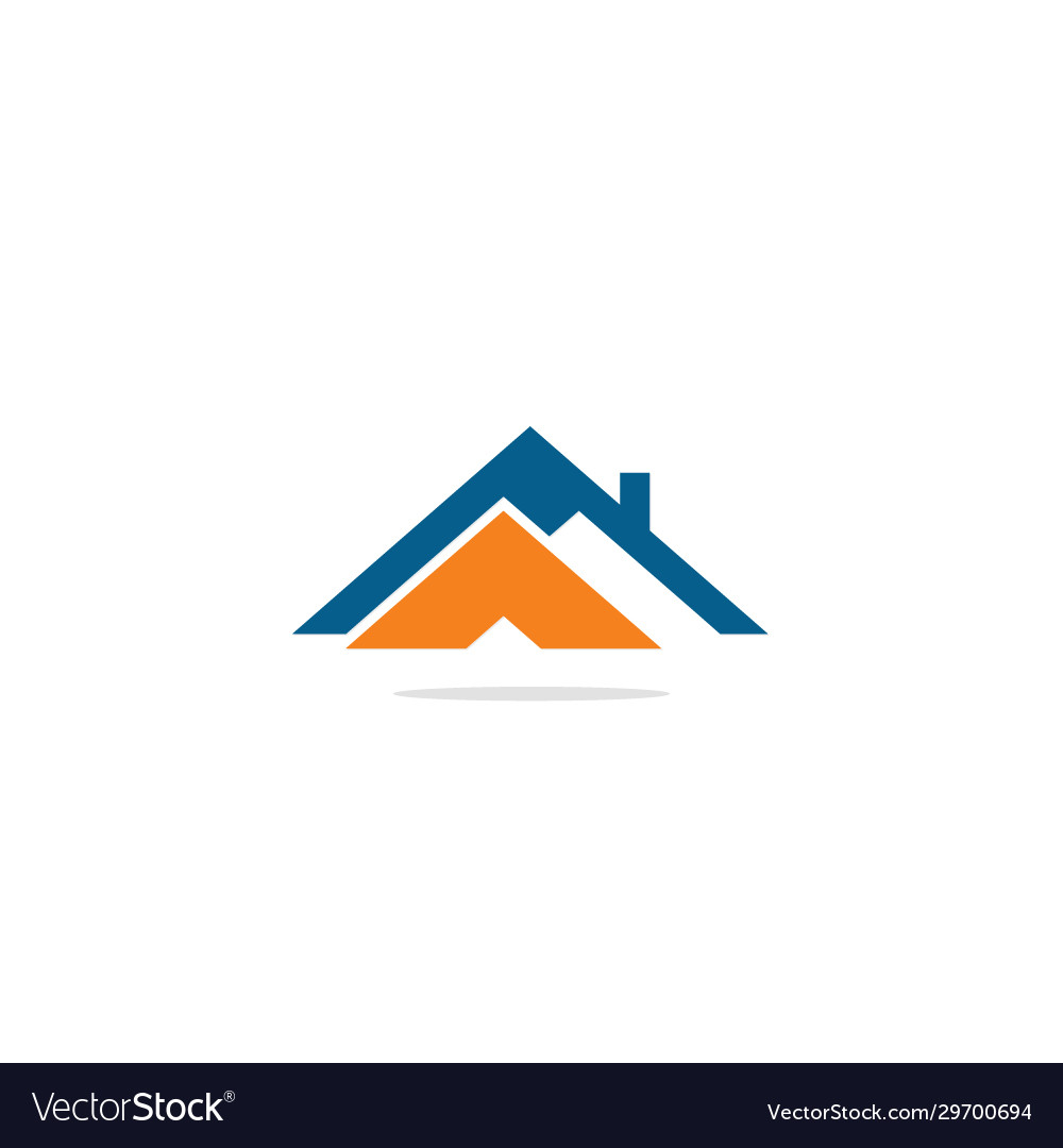 Triangle home realty colored business logo Vector Image