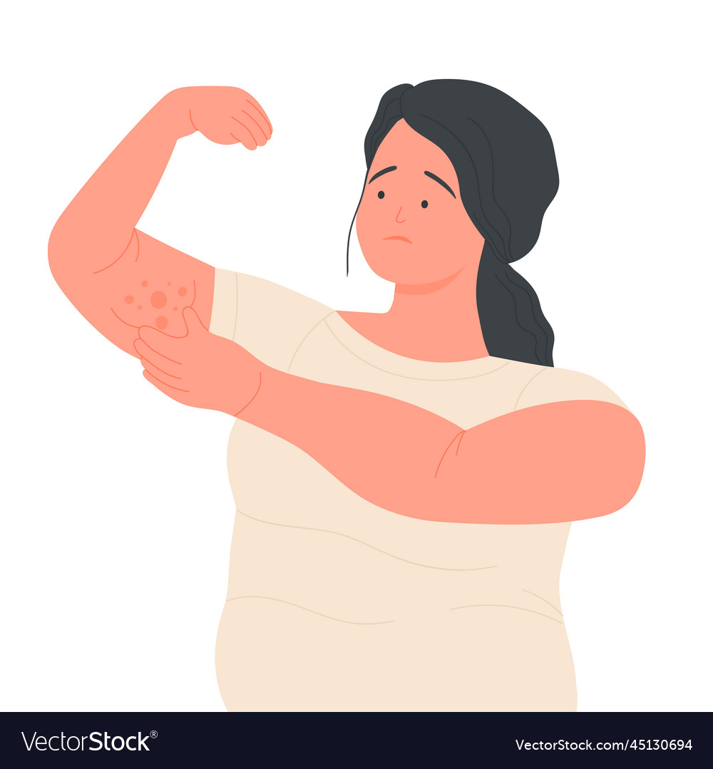 Unhappy Girl Showing Cellulite Royalty Free Vector Image