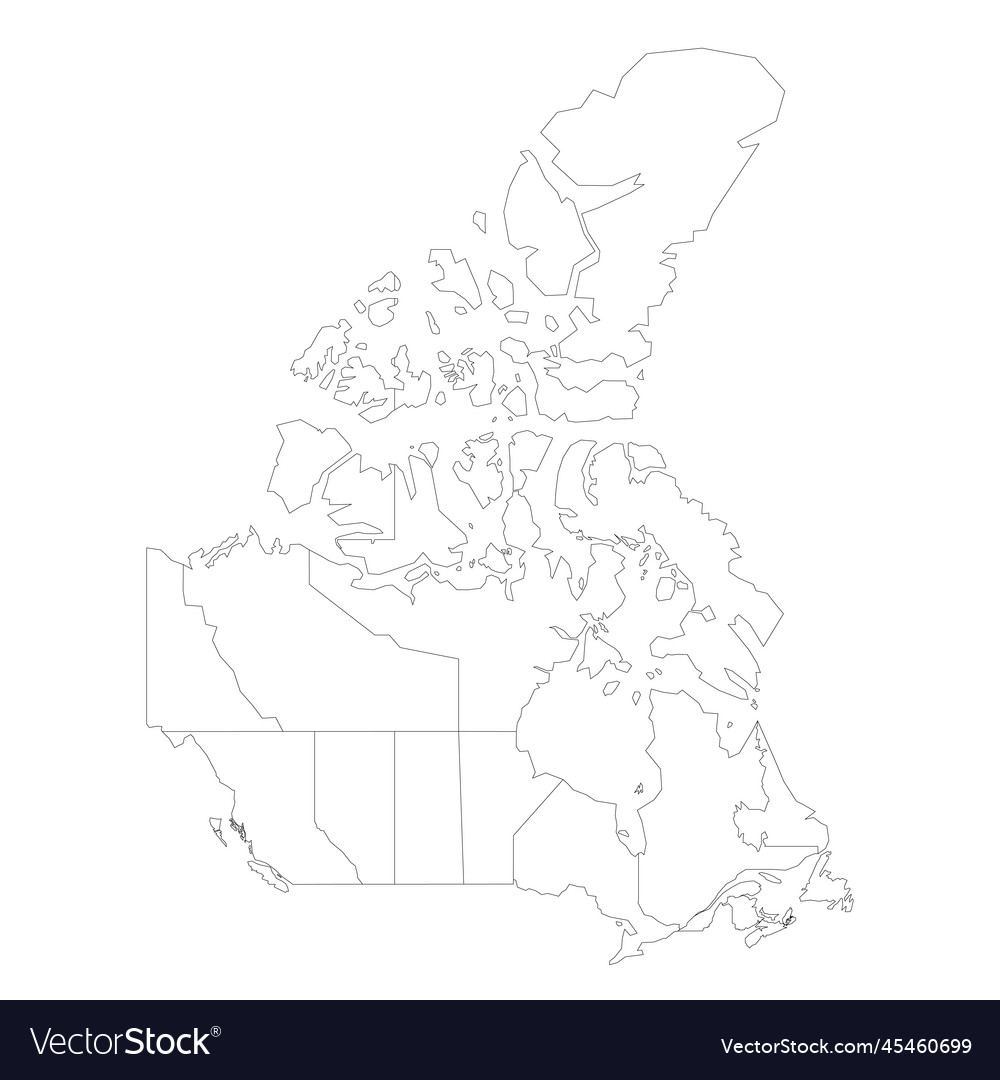 Canada political map of administrative divisions Vector Image