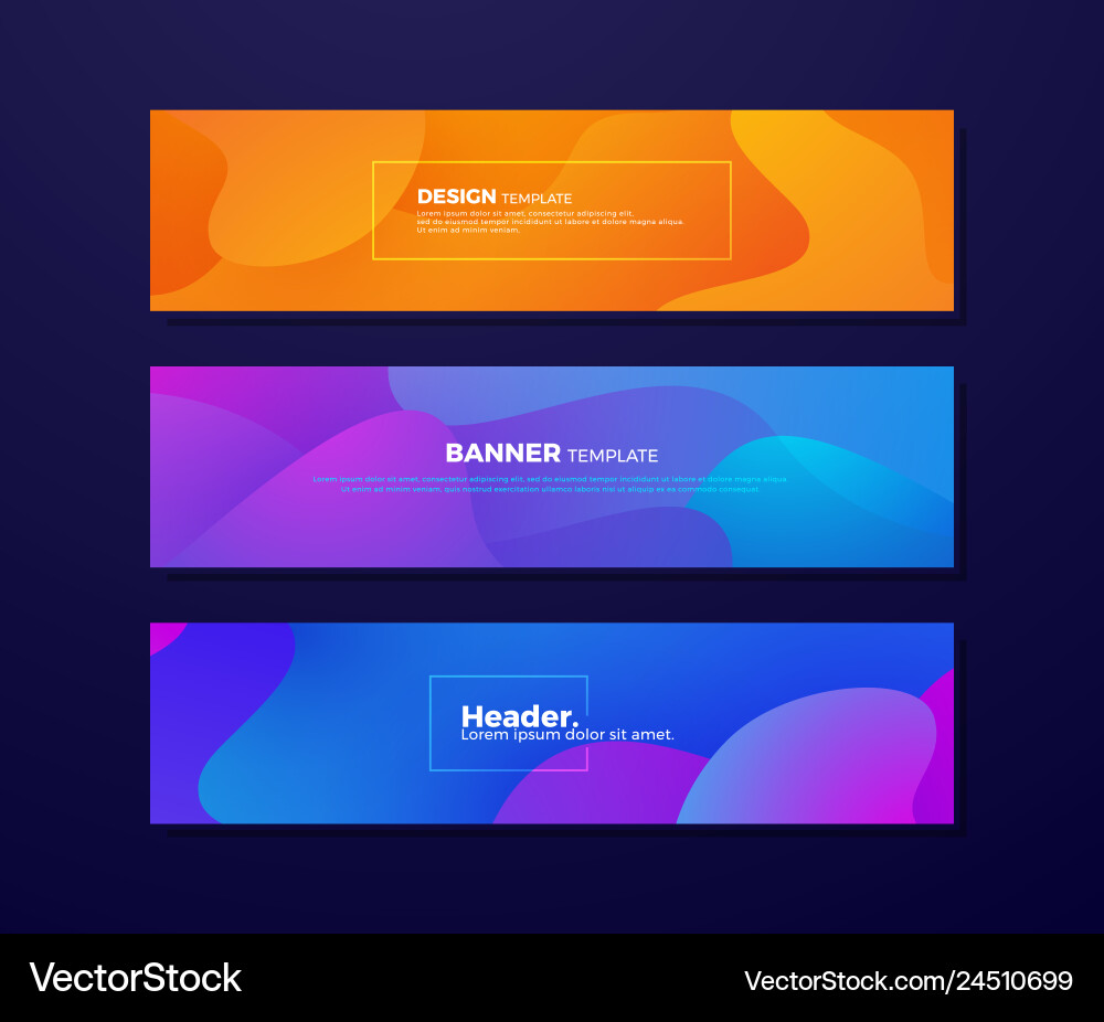 Dynamic abstract fluid background for banner Vector Image
