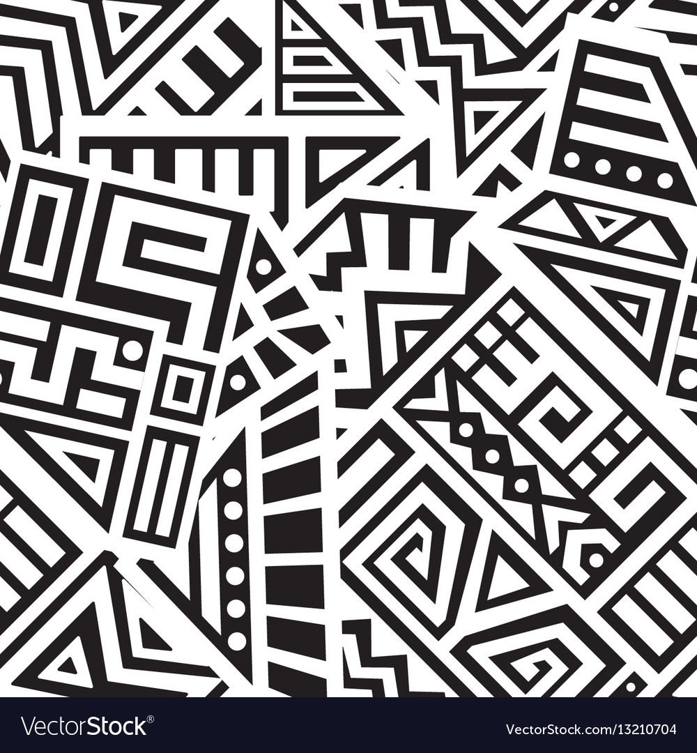 Aztec seamless pattern Royalty Free Vector Image