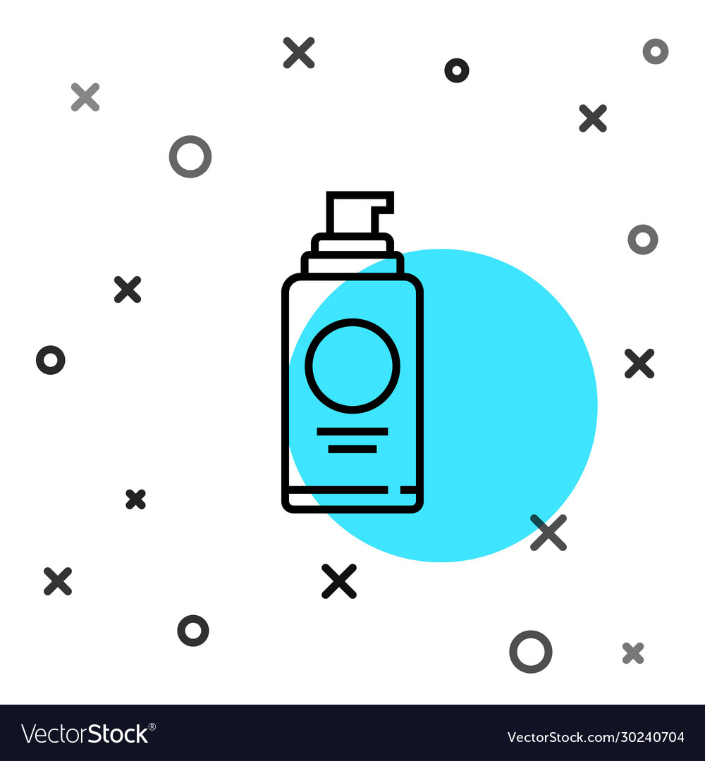 Black line spray can for hairspray deodorant Vector Image