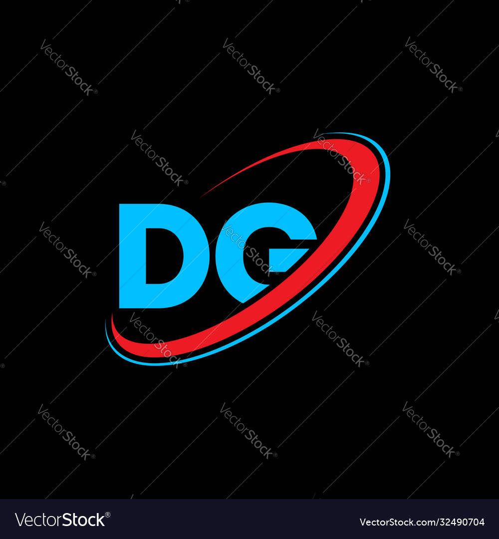 Dg d g letter logo design initial Royalty Free Vector Image