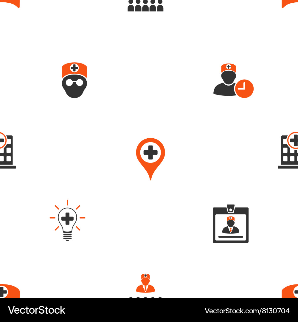 Doctor flat pattern Royalty Free Vector Image - VectorStock