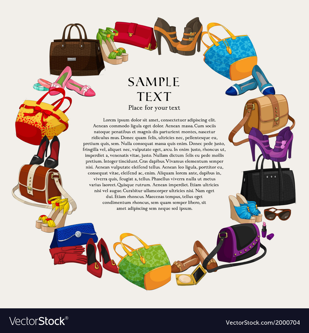 Luxury fashion shopping frame Royalty Free Vector Image