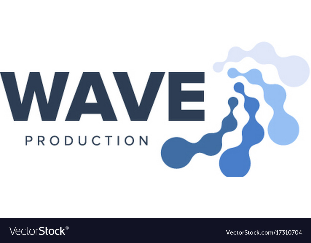 Water abstract water logo lines and dots Vector Image