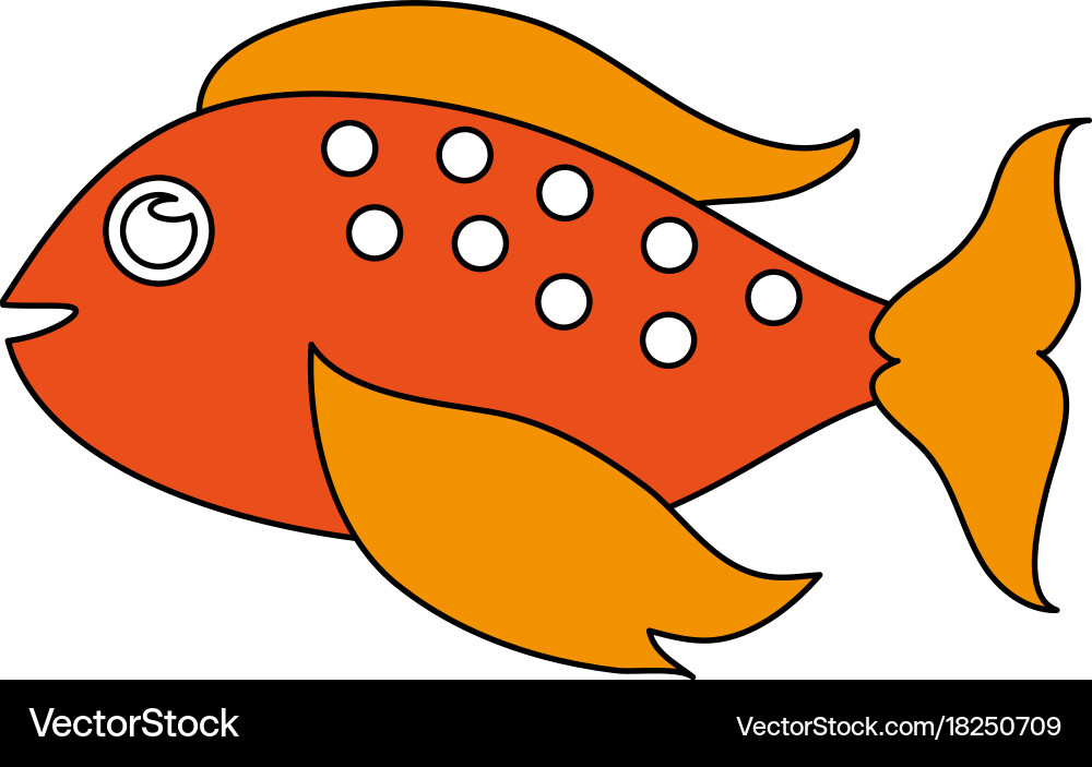 Fish sideview icon image Royalty Free Vector Image