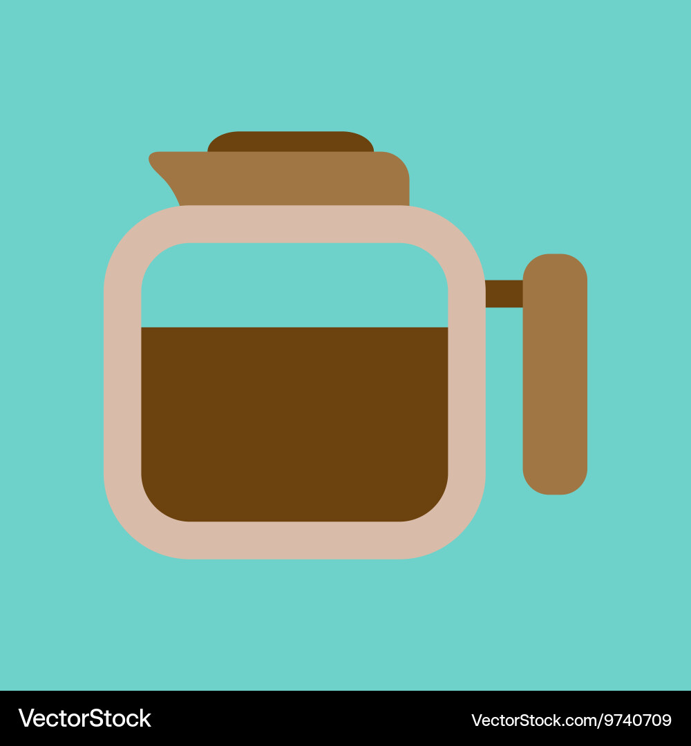 Flat icon on background coffee machine maker Vector Image