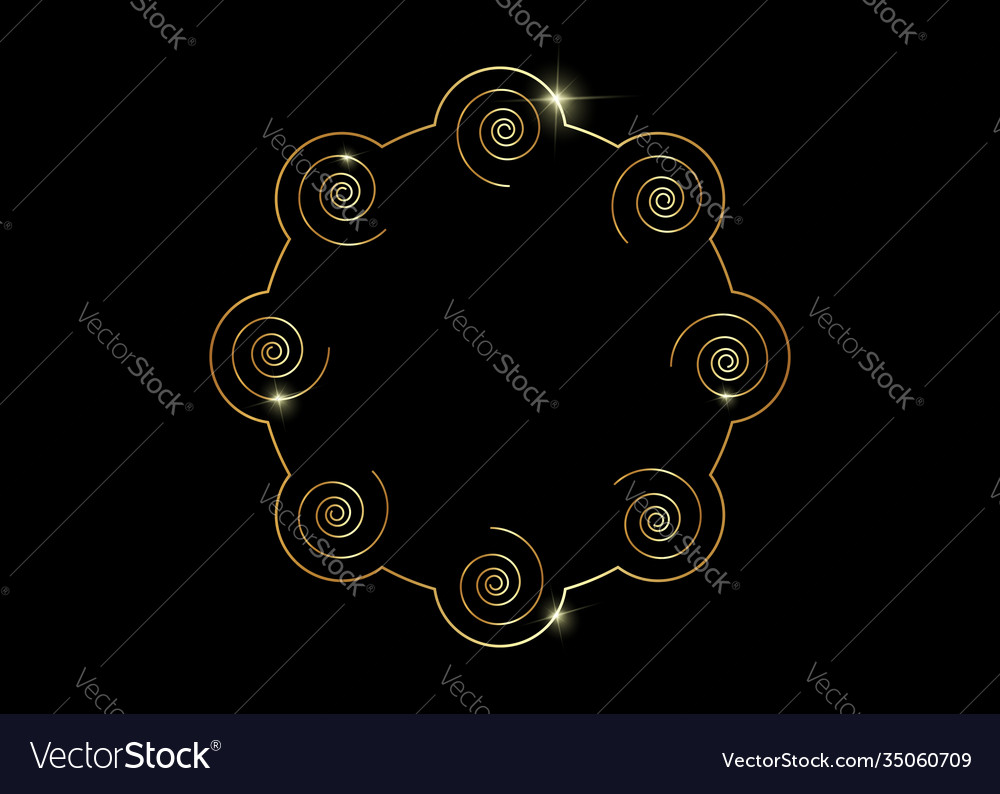 Radionic amplifier energy circle chart Royalty Free Vector