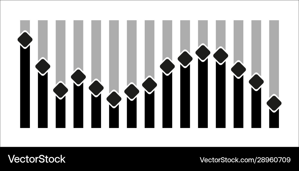 Sound waves audio player equalizer Royalty Free Vector Image