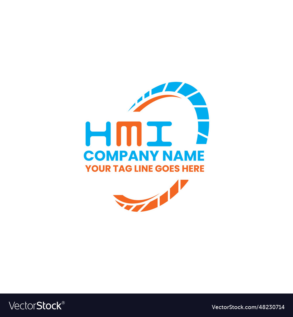 Hmi letter logo creative design with graphic Vector Image