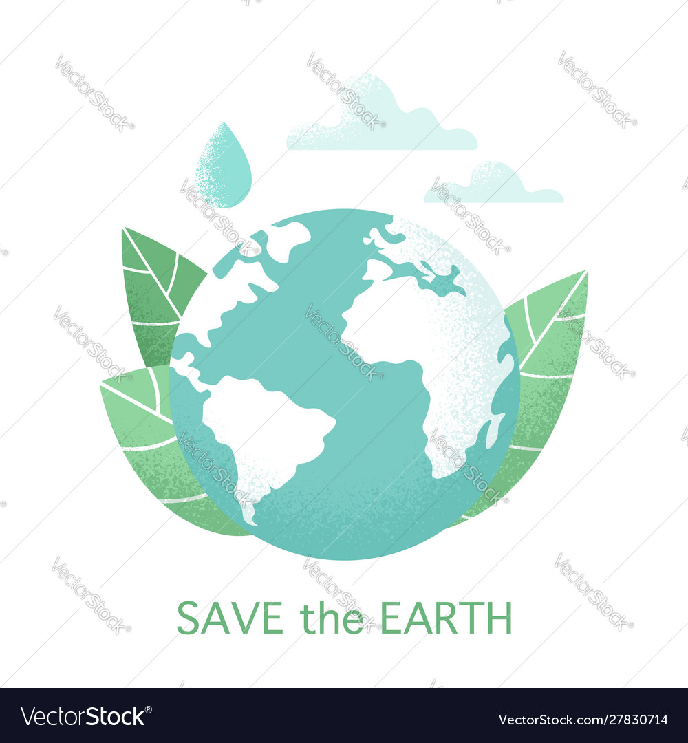 Planet earth design isolated on white background Vector Image