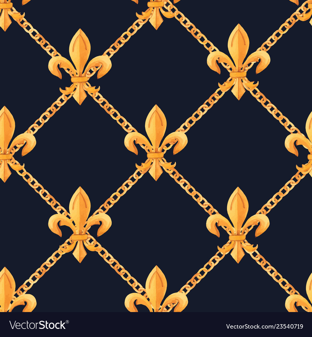 Golden baroque rich luxury pattern