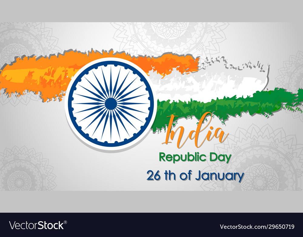 India republic day poster design with flag Vector Image