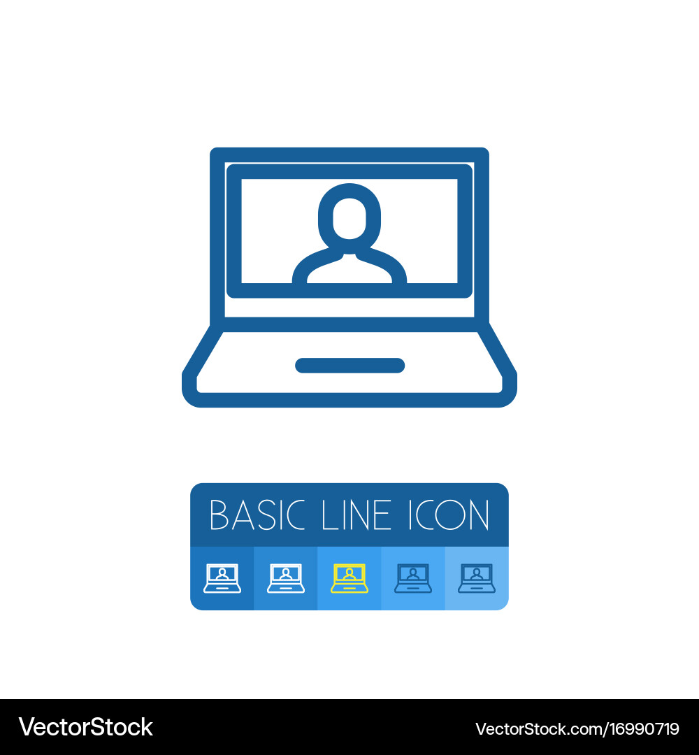 Isolated user outline computer element can Vector Image