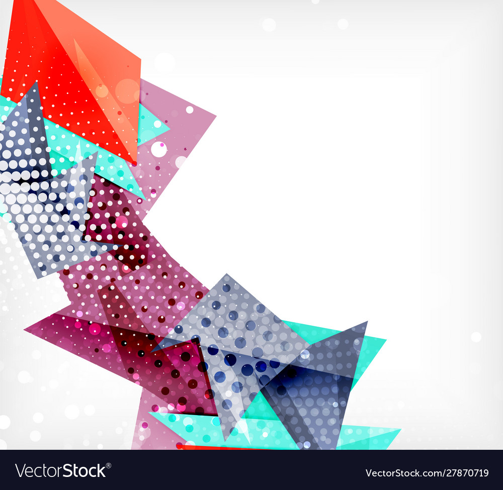 Modern origami card design element Royalty Free Vector Image