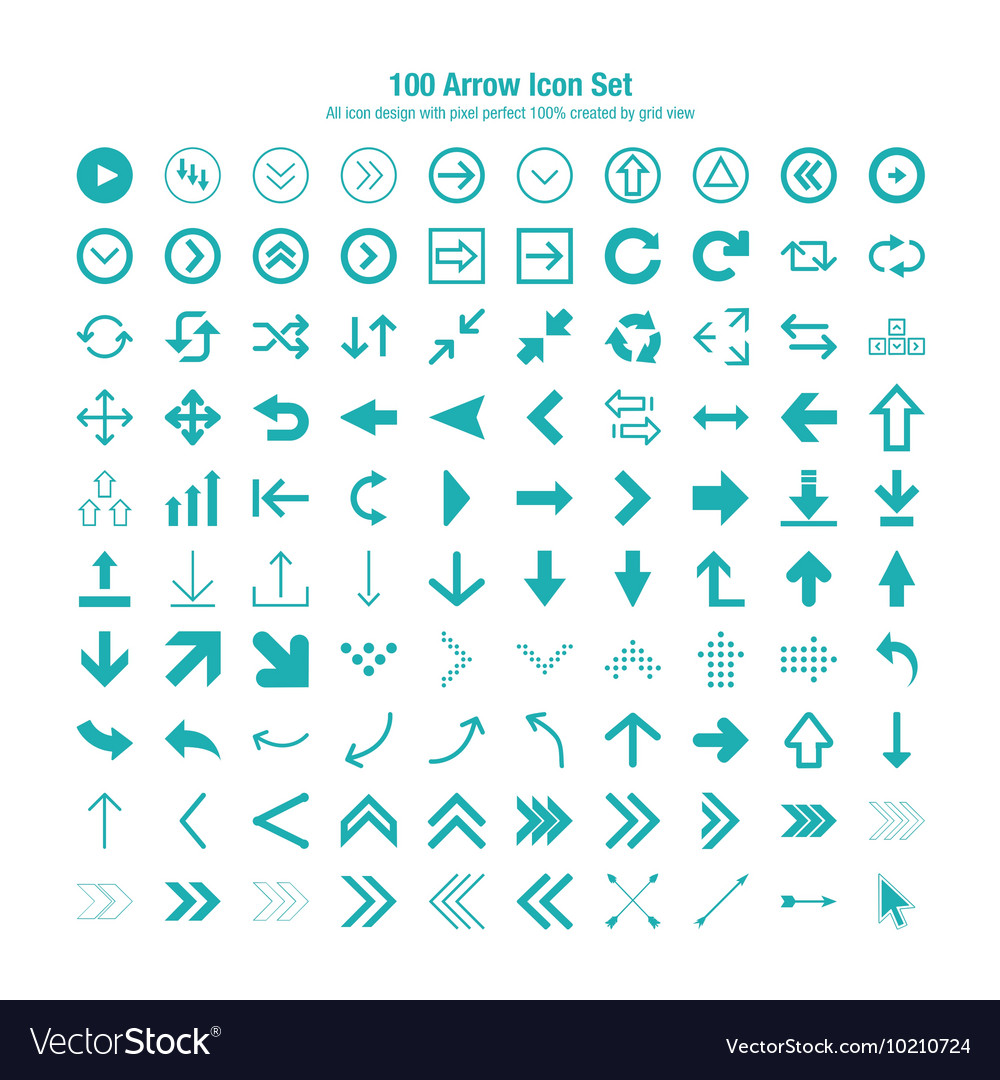 Arrow icon set design Royalty Free Vector Image