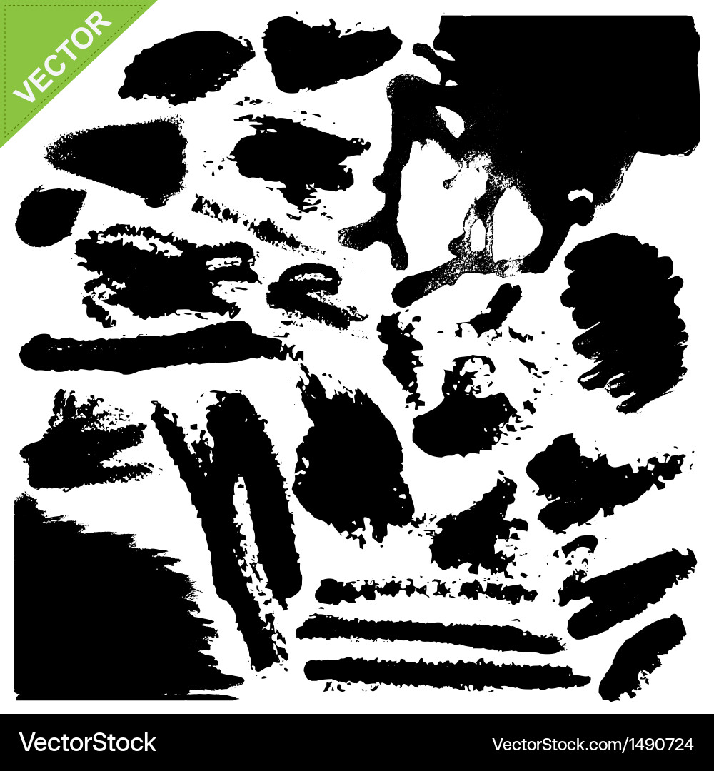 Brush strokes Royalty Free Vector Image - VectorStock