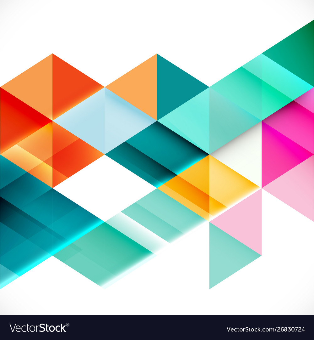 Colorful transparency and overlapping triangle Vector Image