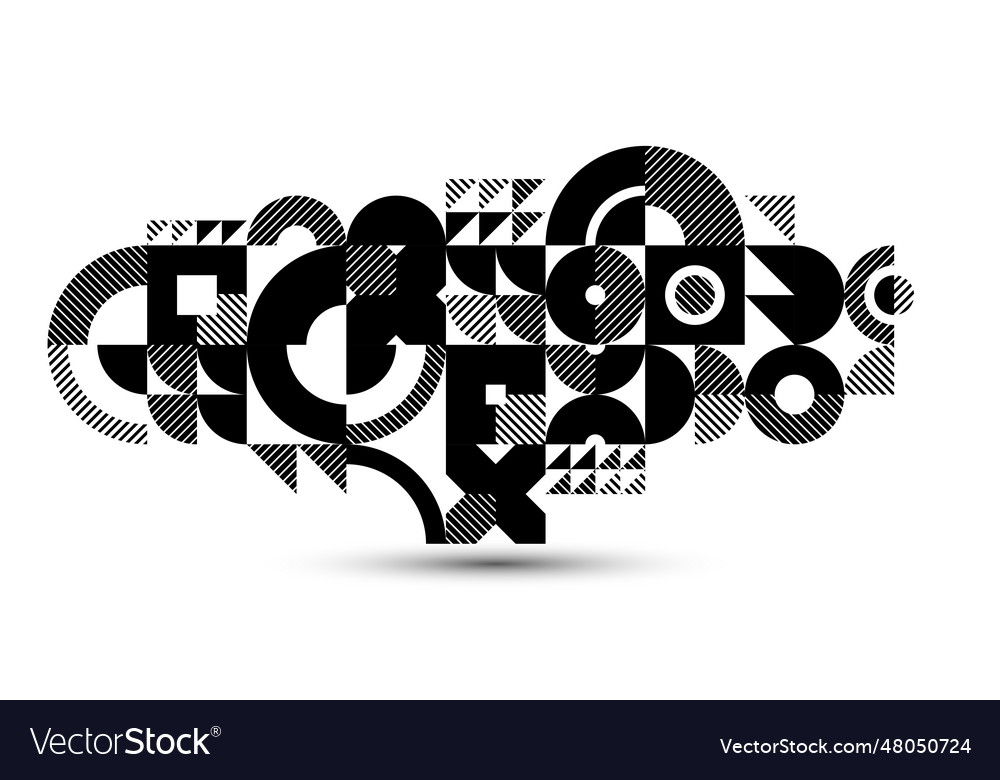 Geometric abstract black and white art Royalty Free Vector
