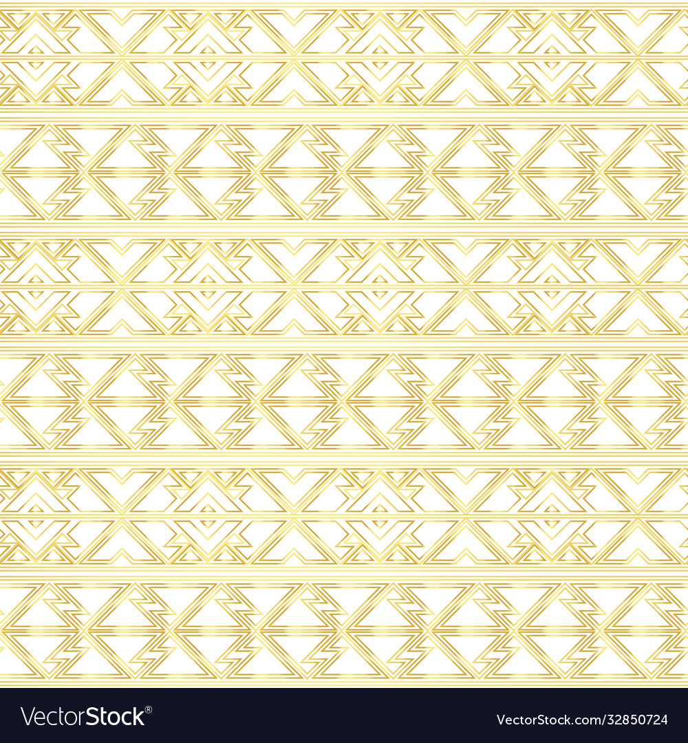 Gold border seamless pattern vector image Gold border seamless pattern