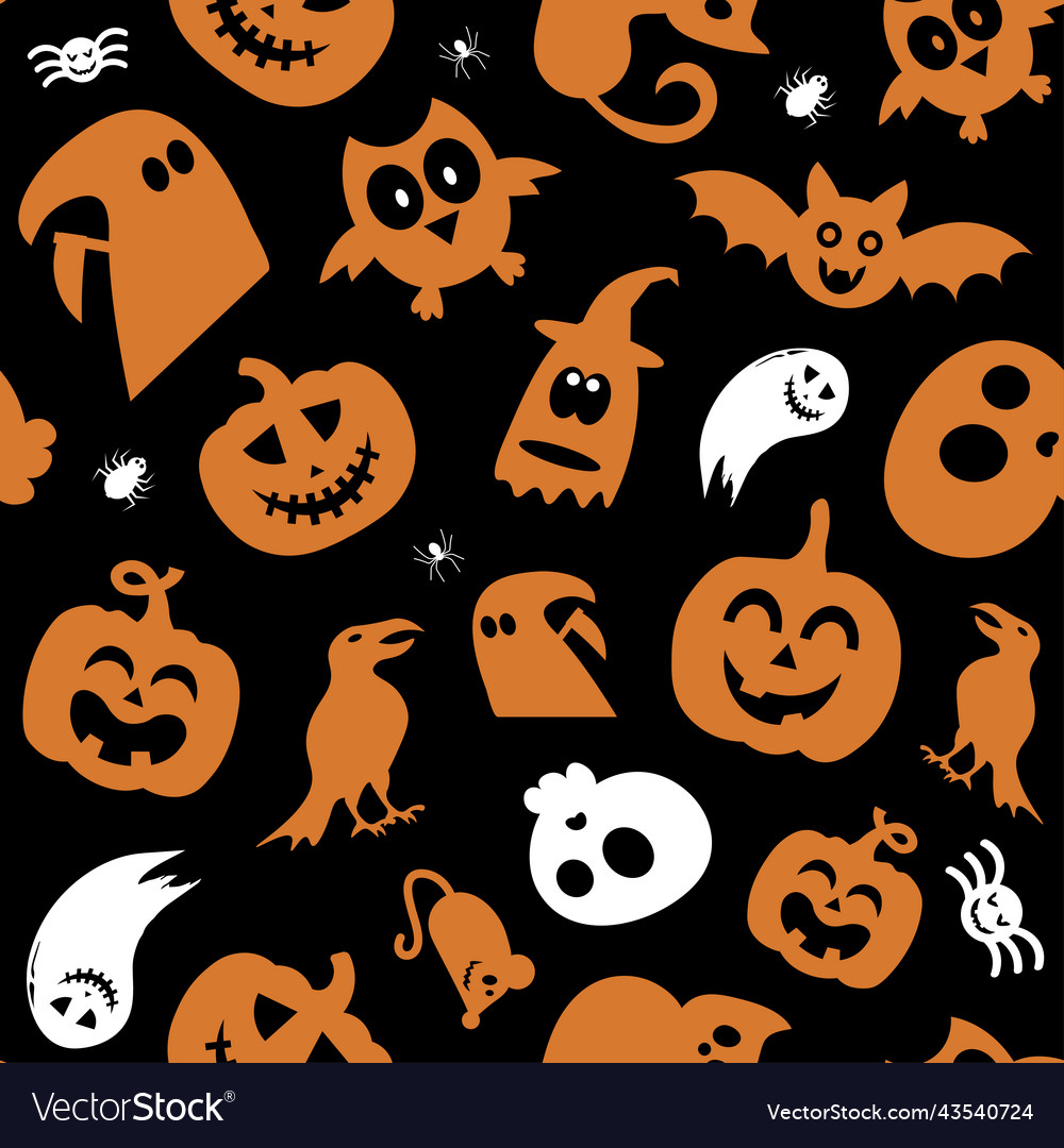 Seamless Pattern For Halloween Design Royalty Free Vector