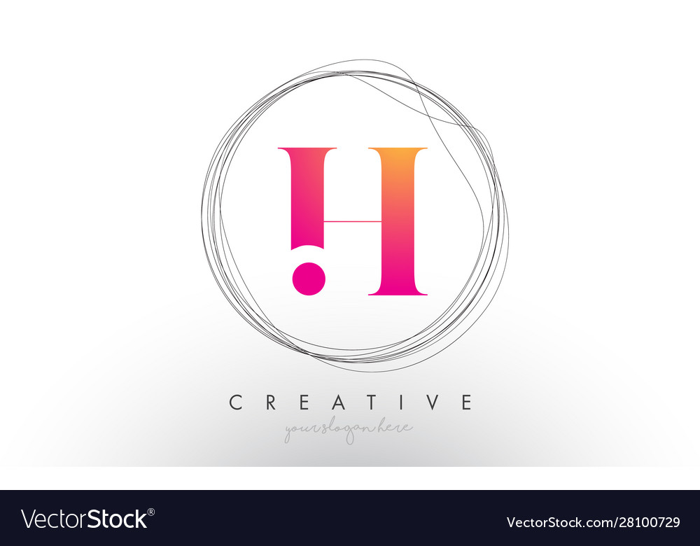 Artistic H Letter Logo Design With Creative Vector Image