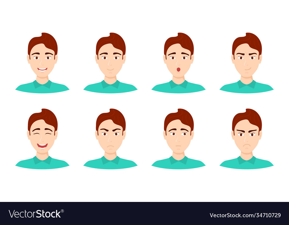 Cartoon color character person male and mans Vector Image