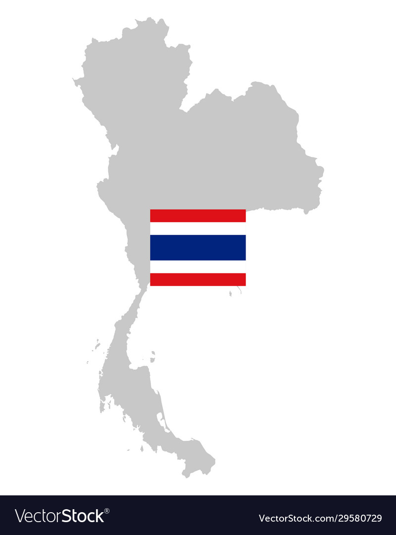 Flag and map thailand Royalty Free Vector Image