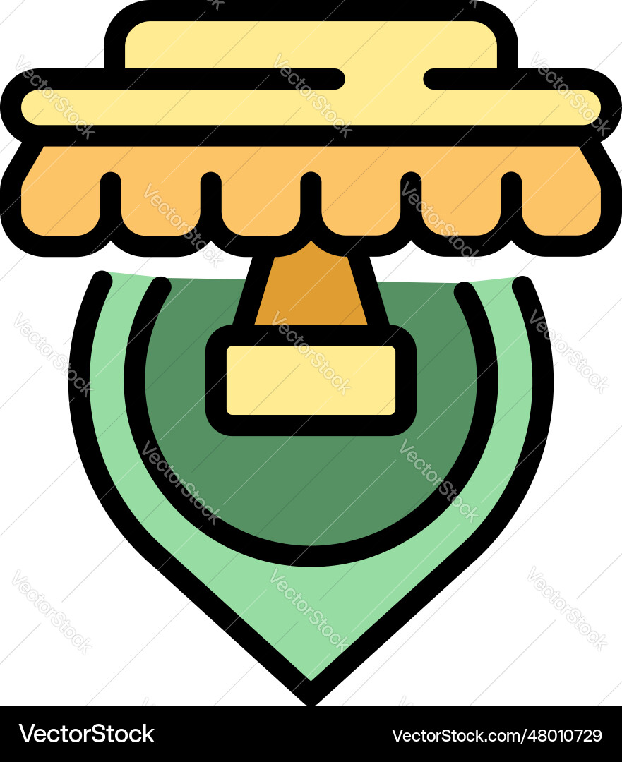 Gps point icon flat Royalty Free Vector Image - VectorStock