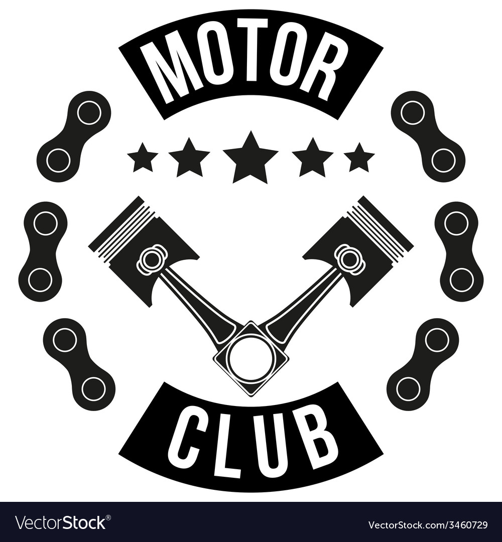 Vintage motor club signs and label Royalty Free Vector Image