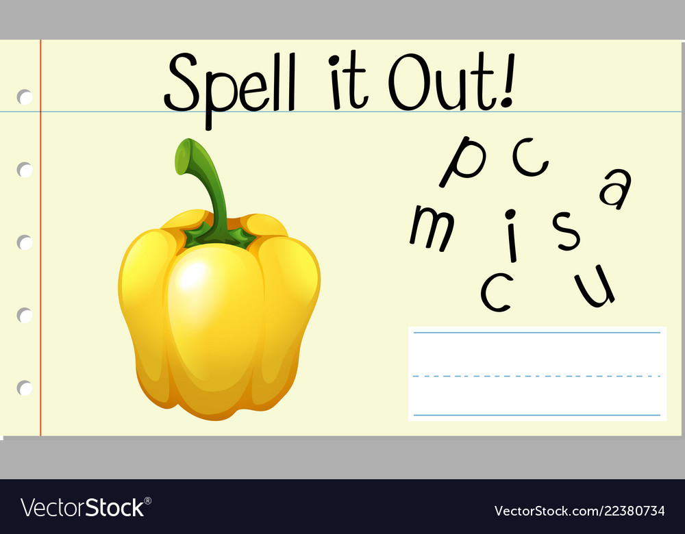 Spell it out capsicum Royalty Free Vector Image
