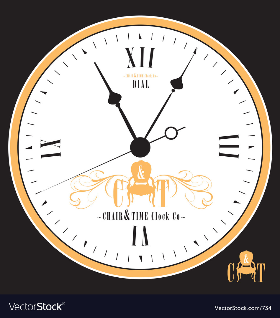 Antique clock face Royalty Free Vector Image - VectorStock