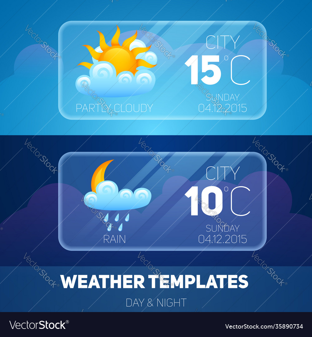 Weather mobile application Royalty Free Vector Image