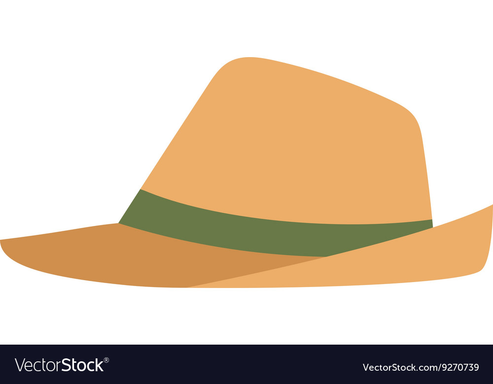 Cowboy sheriff leather hat Royalty Free Vector Image