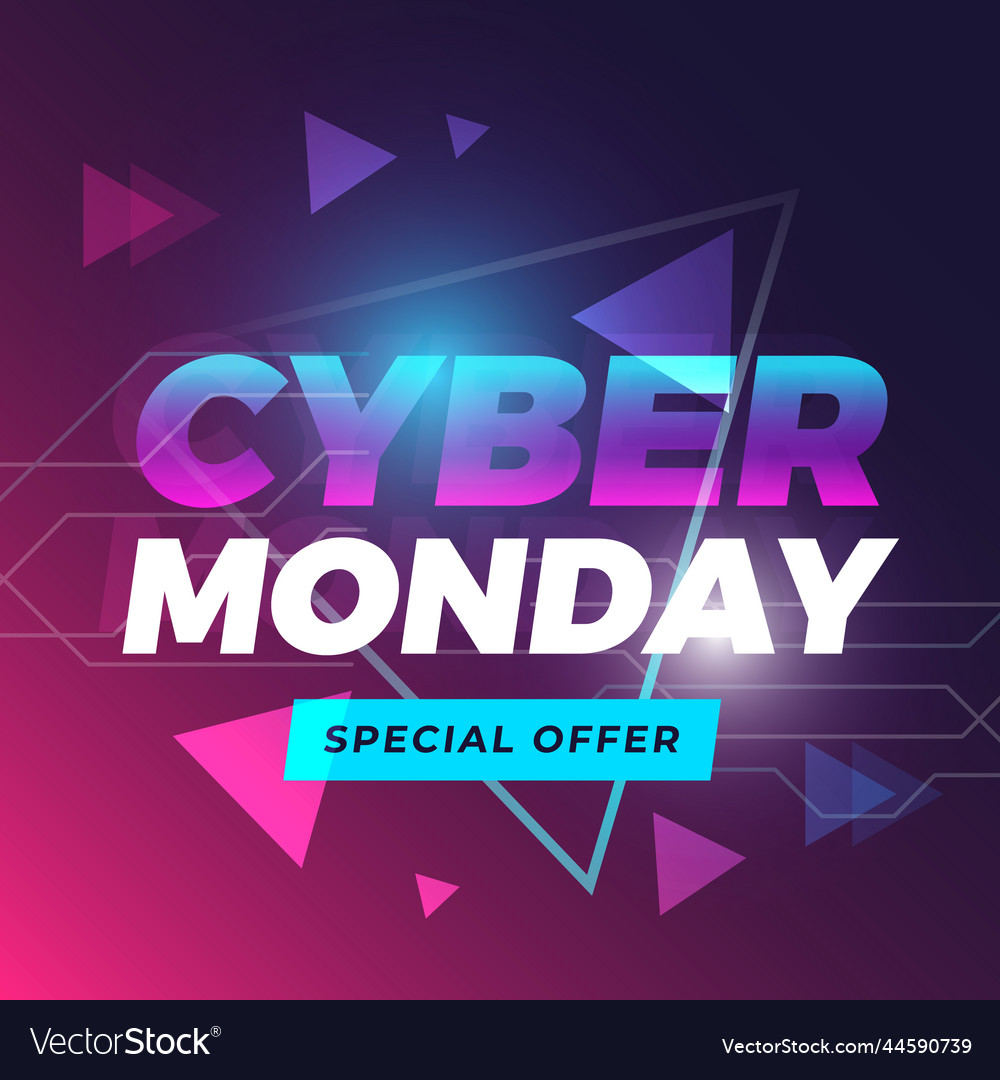 Cyber monday posts collection Royalty Free Vector Image