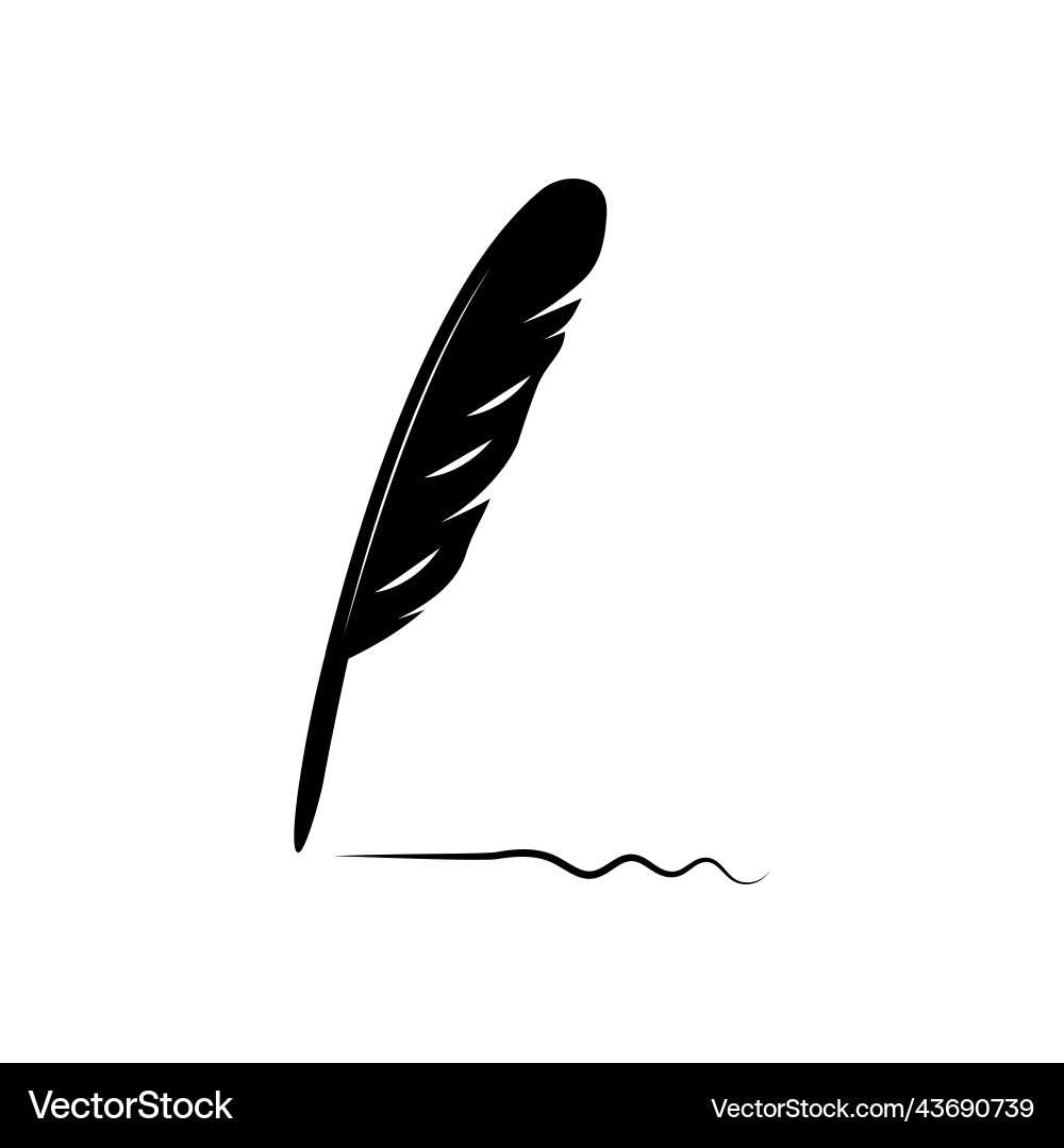 Feather pen Royalty Free Vector Image - VectorStock
