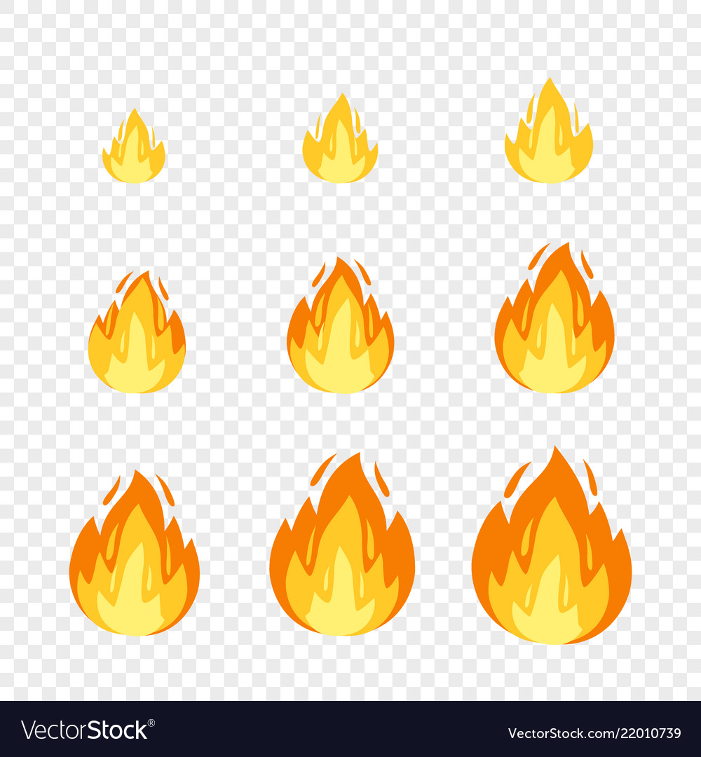 Download Fire sprites for animation Royalty Free Vector Image