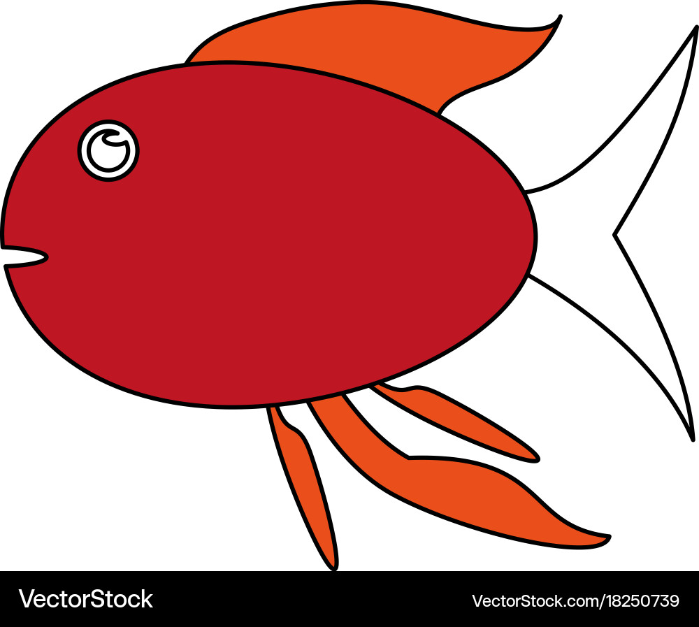 Fish sideview icon image Royalty Free Vector Image