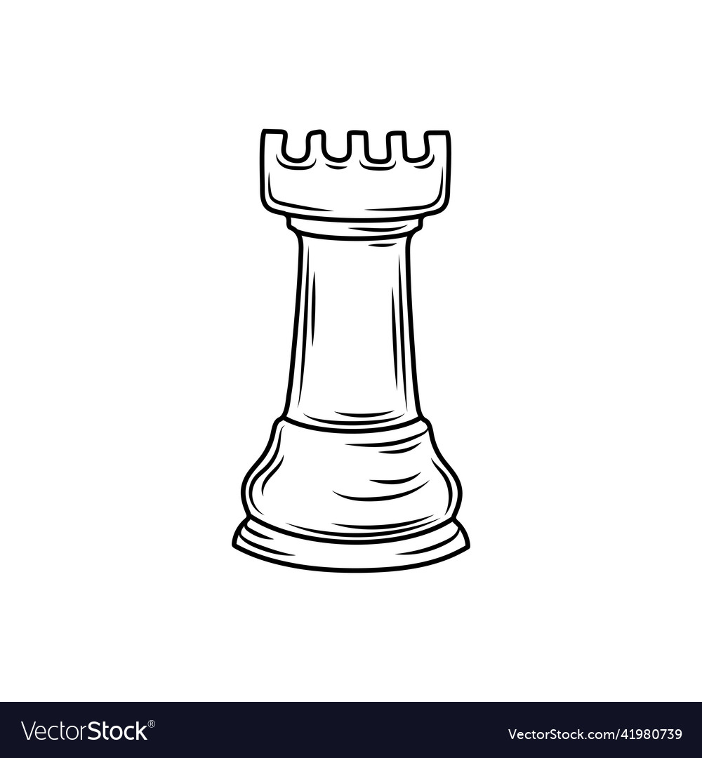 Premium Vector  Rook chess icon vector illustration