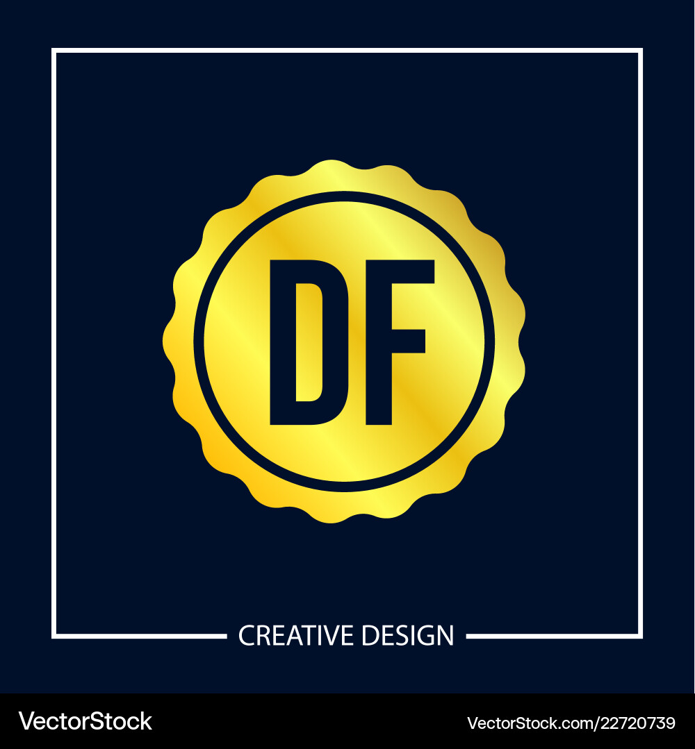 Initial letter df logo template design Royalty Free Vector