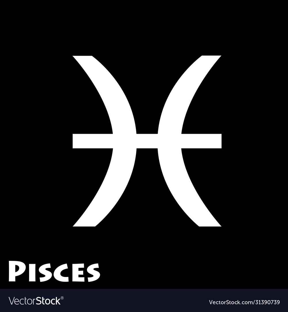 Logo zodiac sign pisces Royalty Free Vector Image